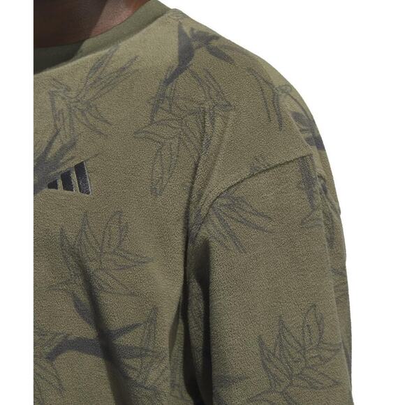 Adidas Oasis Crew Sweatshirt Olive Green Medium NWT - Picture 8 of 12